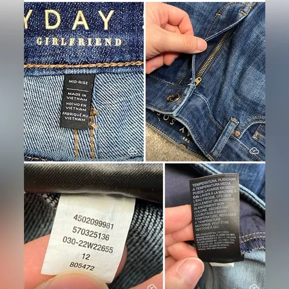 White House black market the everyday soft girlfriend jeans womens sz 10 blue - Picture 4 of 14